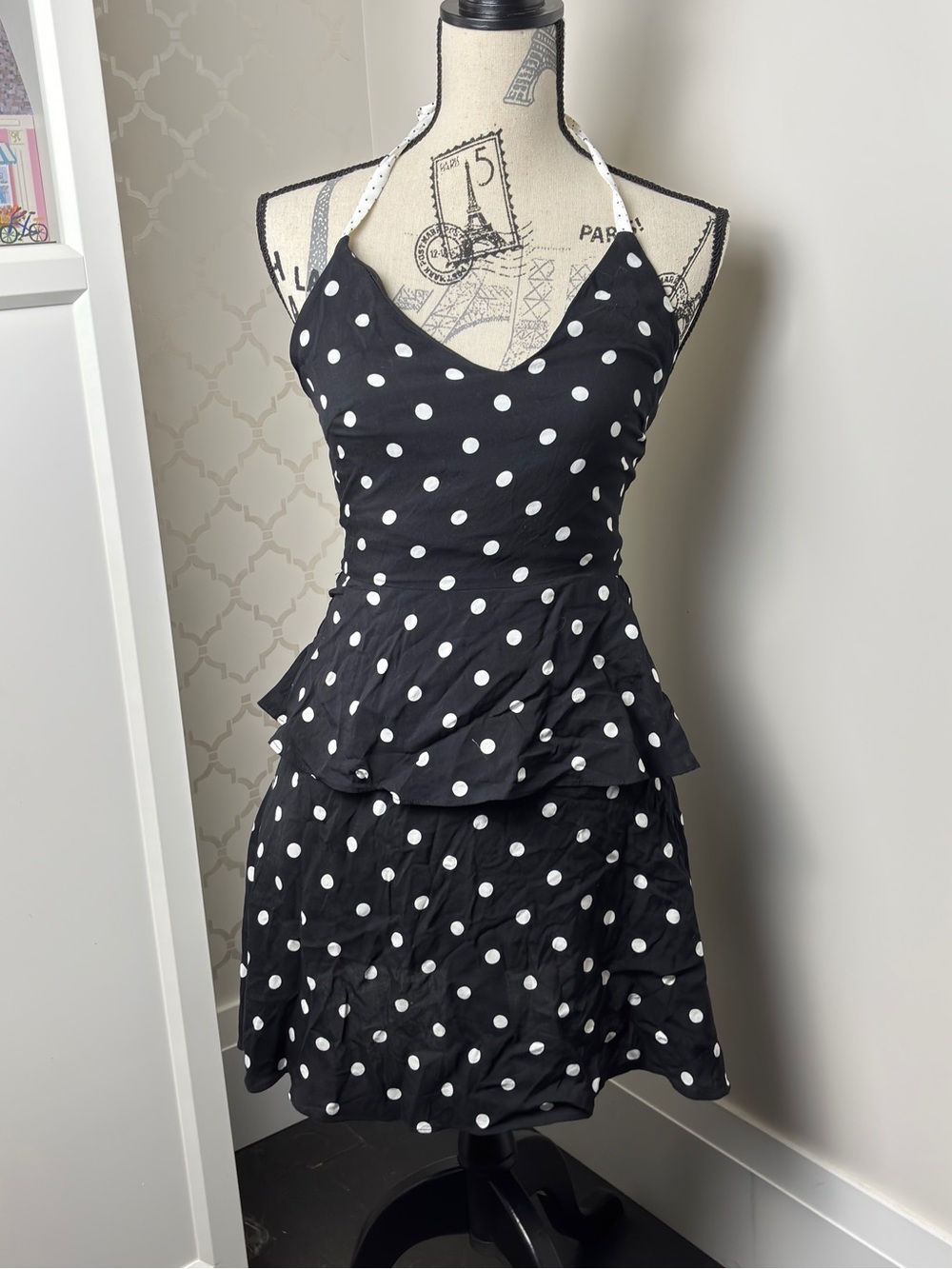 Polka dot midi dress